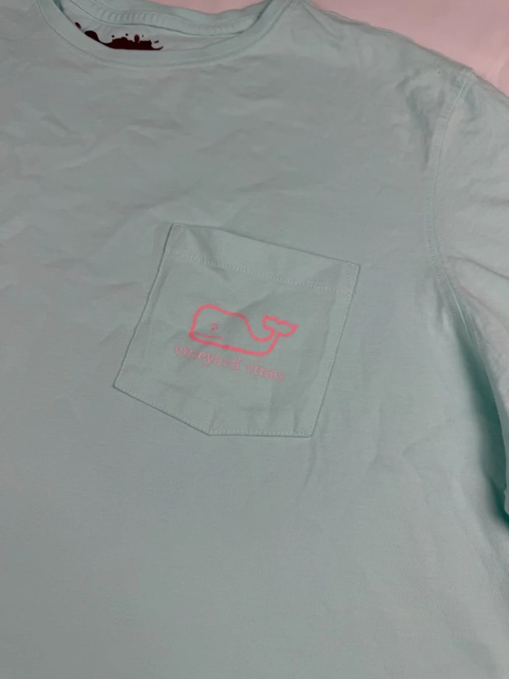 Vineyard Vines Mint Green Whale Pocket T-Shirt Women’s Large | Export Surplus - Picture 4 of 6